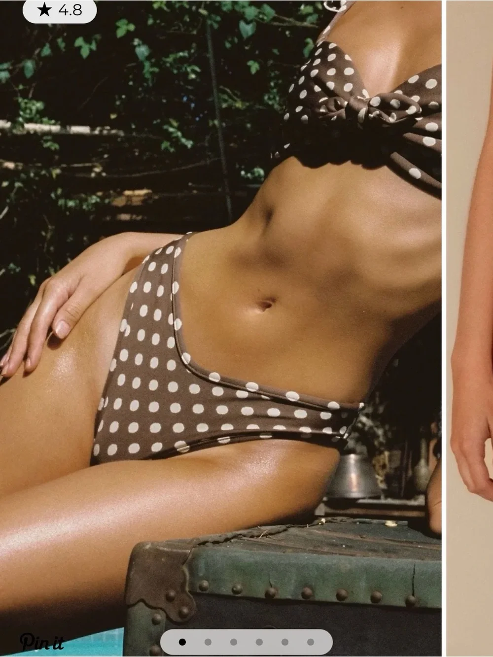 MONTCE SWIM CABANA BIKINI TOP, SIZE S & LULU BIKINI BOTTOMS, SIZE M IN VIVIAN
